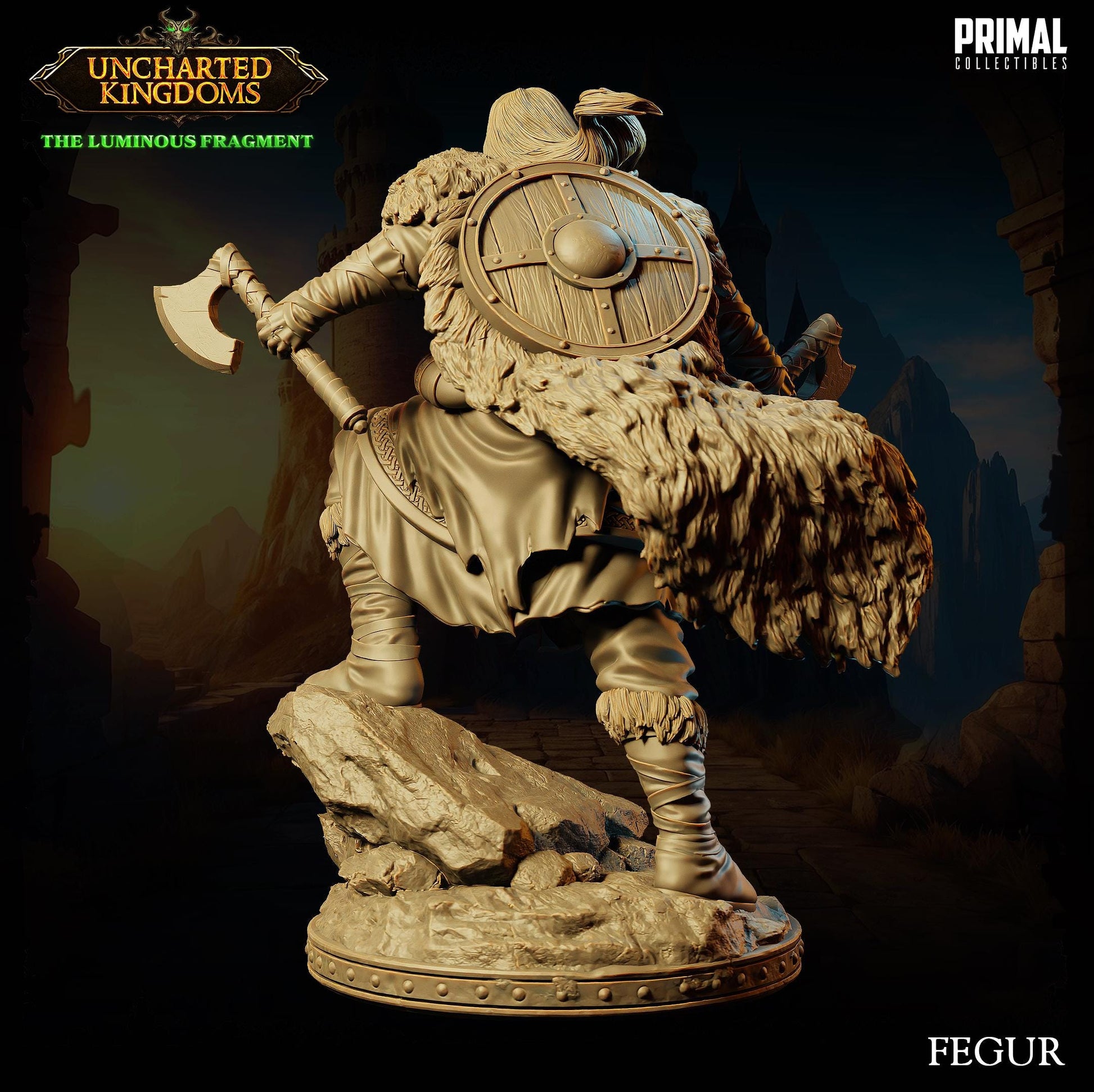 Barbarian Male Fegur | Tabletop Scale | TTRPG D&D Miniature | Primal Collectibles