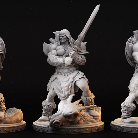 Barbarian Thurkal | Tabletop Scale | TTRPG D&D Miniature | Primal Collectibles