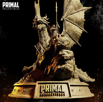 Brothers and Dragon Diorama | Dragonblade | TTRPG D&D Miniature | Primal Collectibles