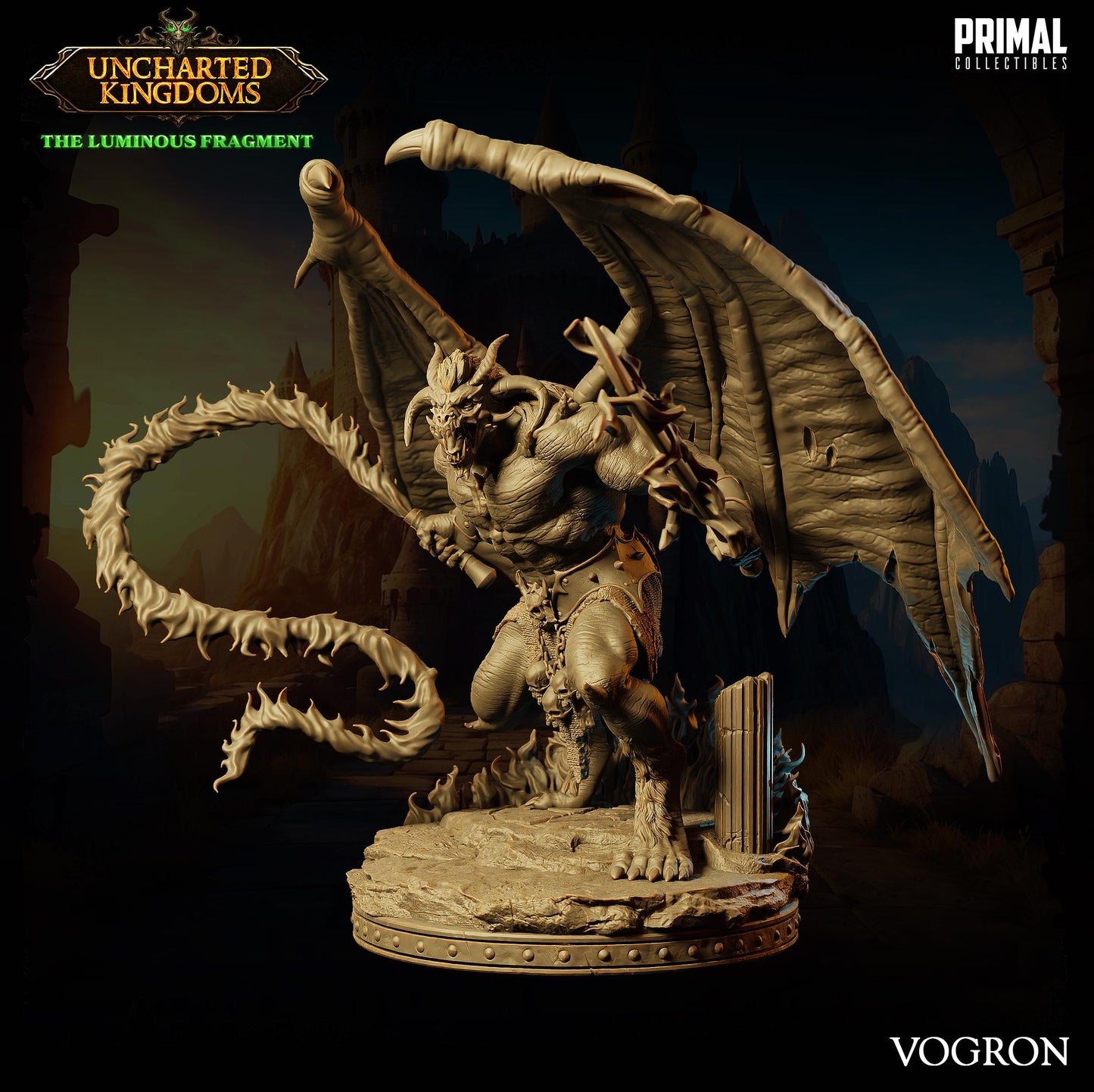 Demon Balor Vogron | Tabletop Scale | TTRPG D&D Miniature | Primal Collectibles