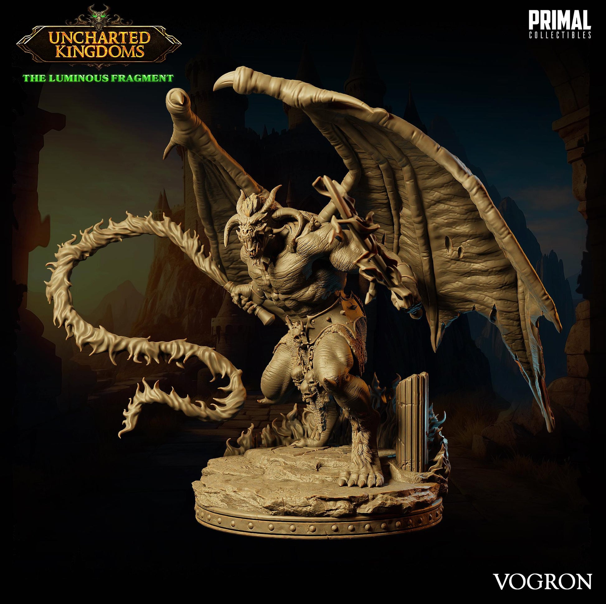 Demon Balor Vogron | Tabletop Scale | TTRPG D&D Miniature | Primal Collectibles