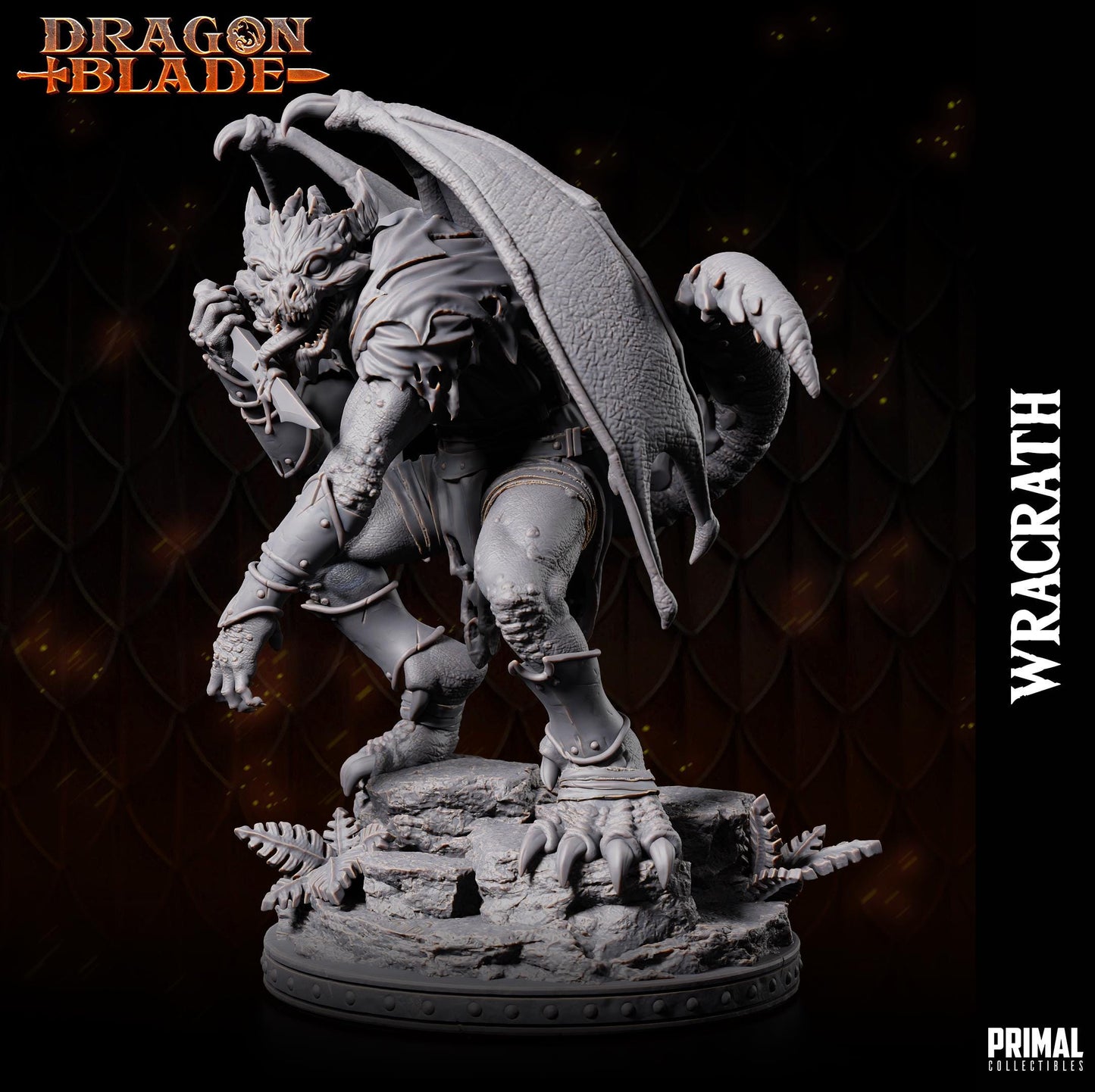 Draconian Assassin Wracrath | Tabletop Scale | TTRPG D&D Miniature | Primal Collectibles