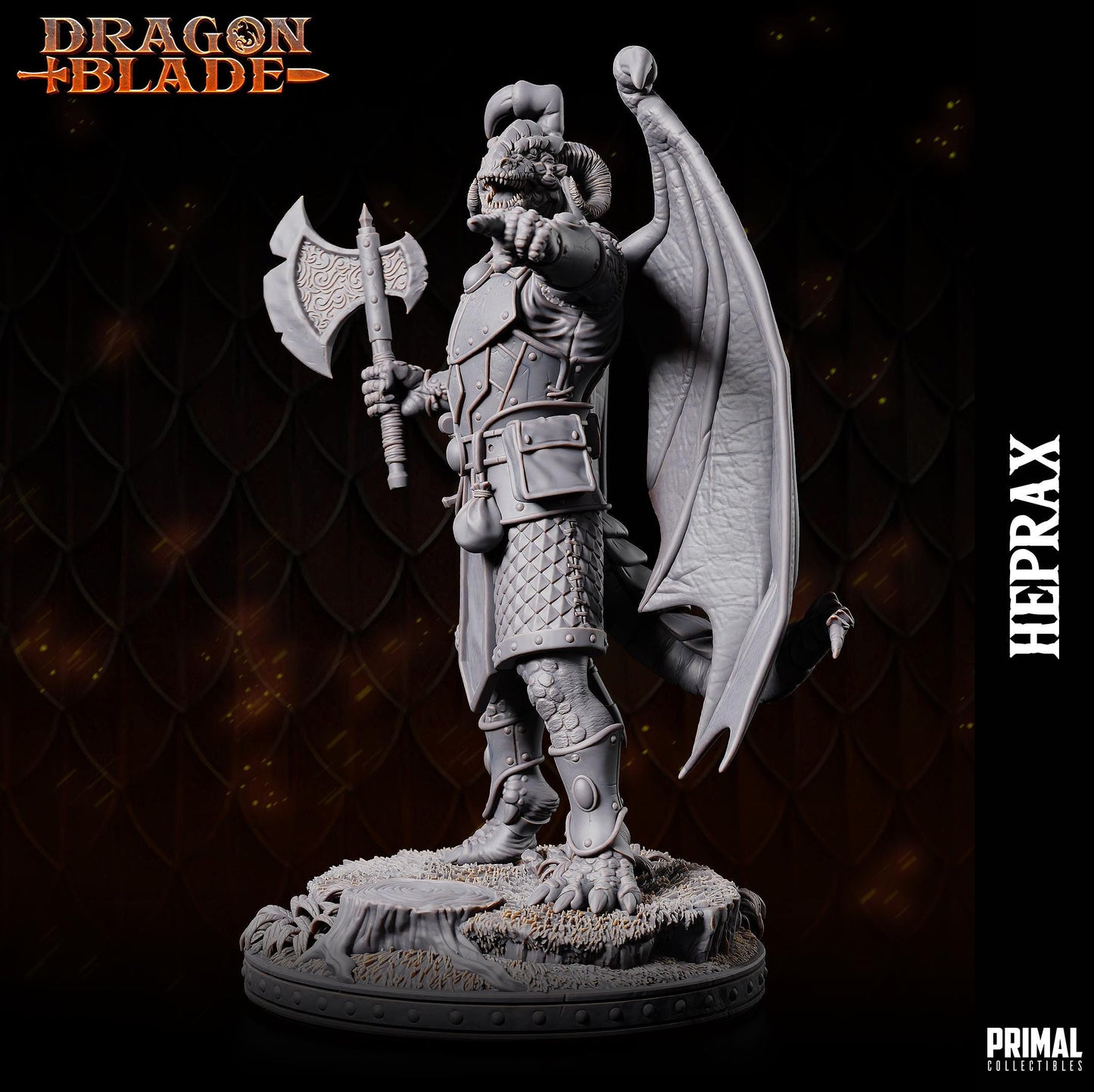 Draconian Heprax | Tabletop Scale | TTRPG D&D Miniature | Primal Collectibles