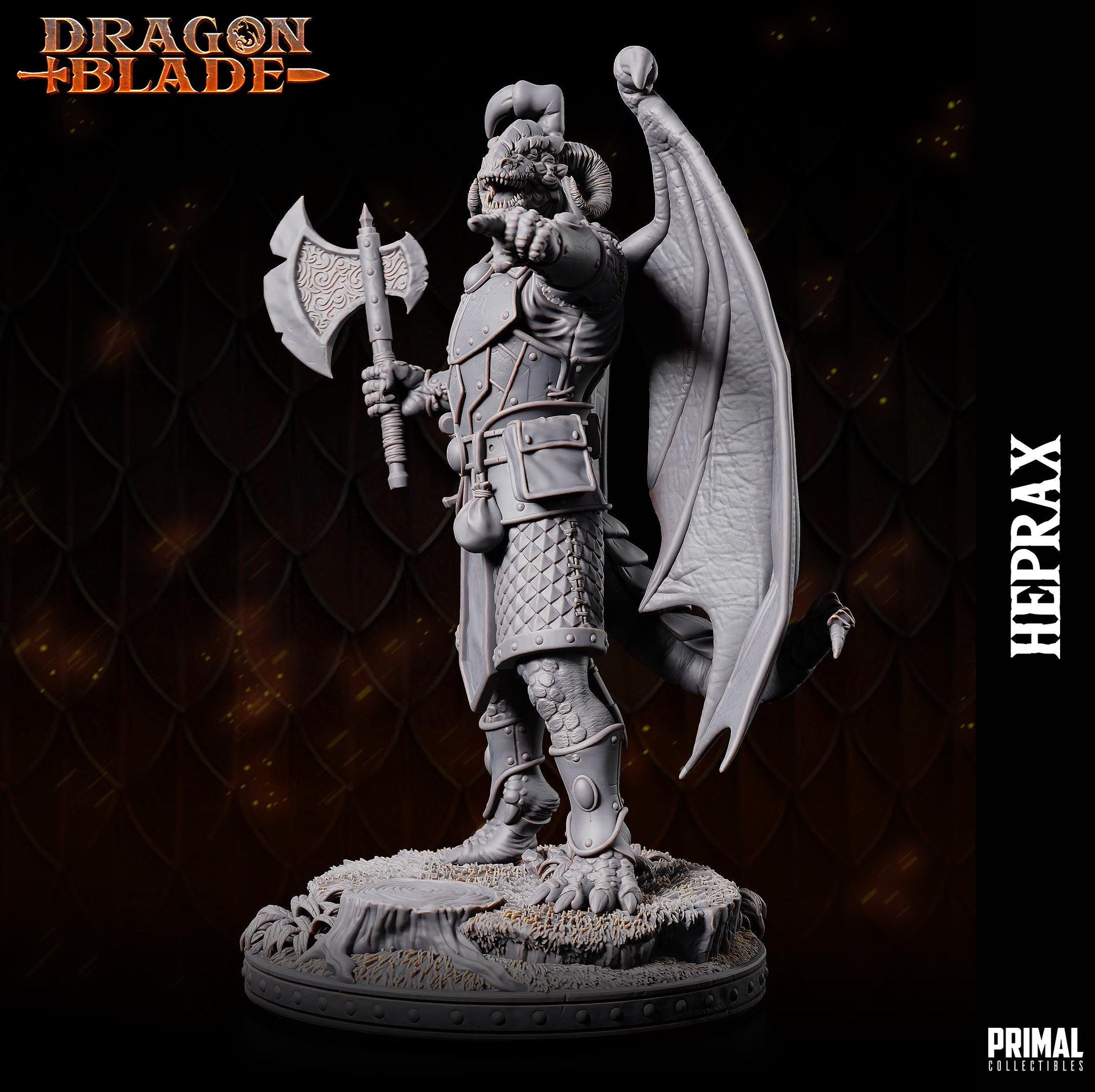 Draconian Heprax | Tabletop Scale | TTRPG D&D Miniature | Primal Collectibles
