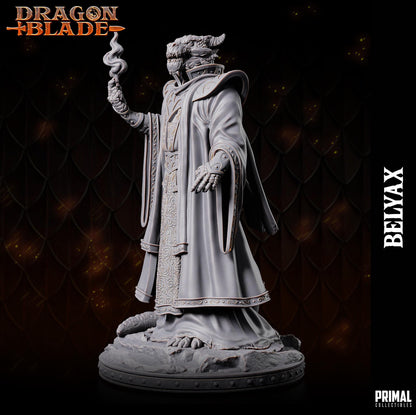 Draconian Wizard Belyax | Dragonblade | TTRPG D&D Miniature | Primal Collectibles