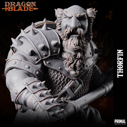 Evil Dwarf Thorfin Hammer | Tabletop Scale | TTRPG D&D Miniature | Primal Collectibles