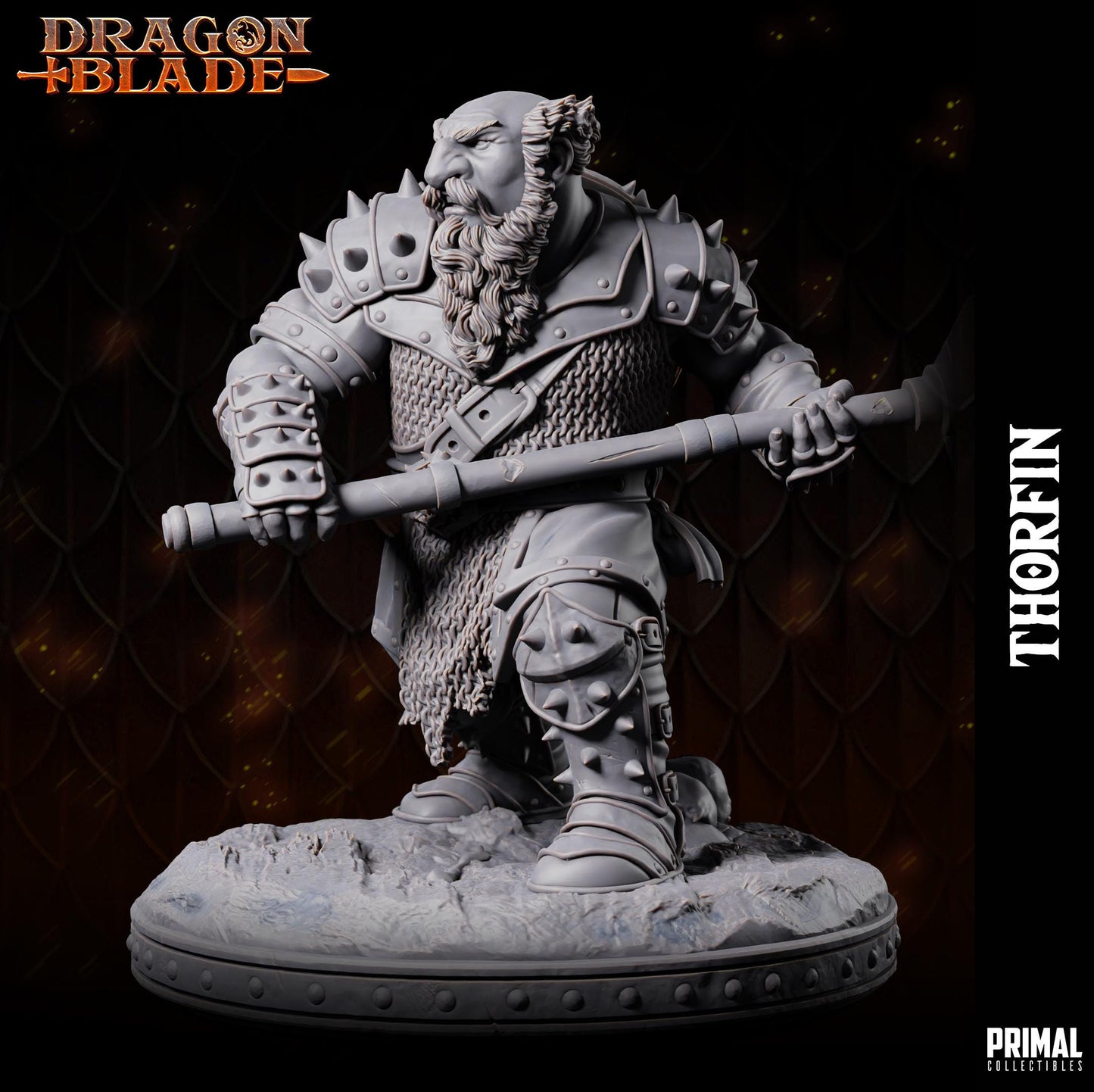Evil Dwarf Thorfin Hammer | Tabletop Scale | TTRPG D&D Miniature | Primal Collectibles