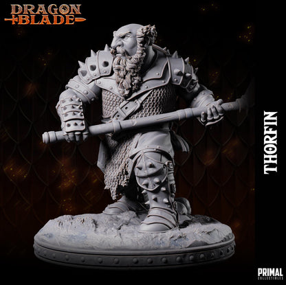 Evil Dwarf Thorfin Hammer | Dragonblade | TTRPG D&D Miniature | Primal Collectibles