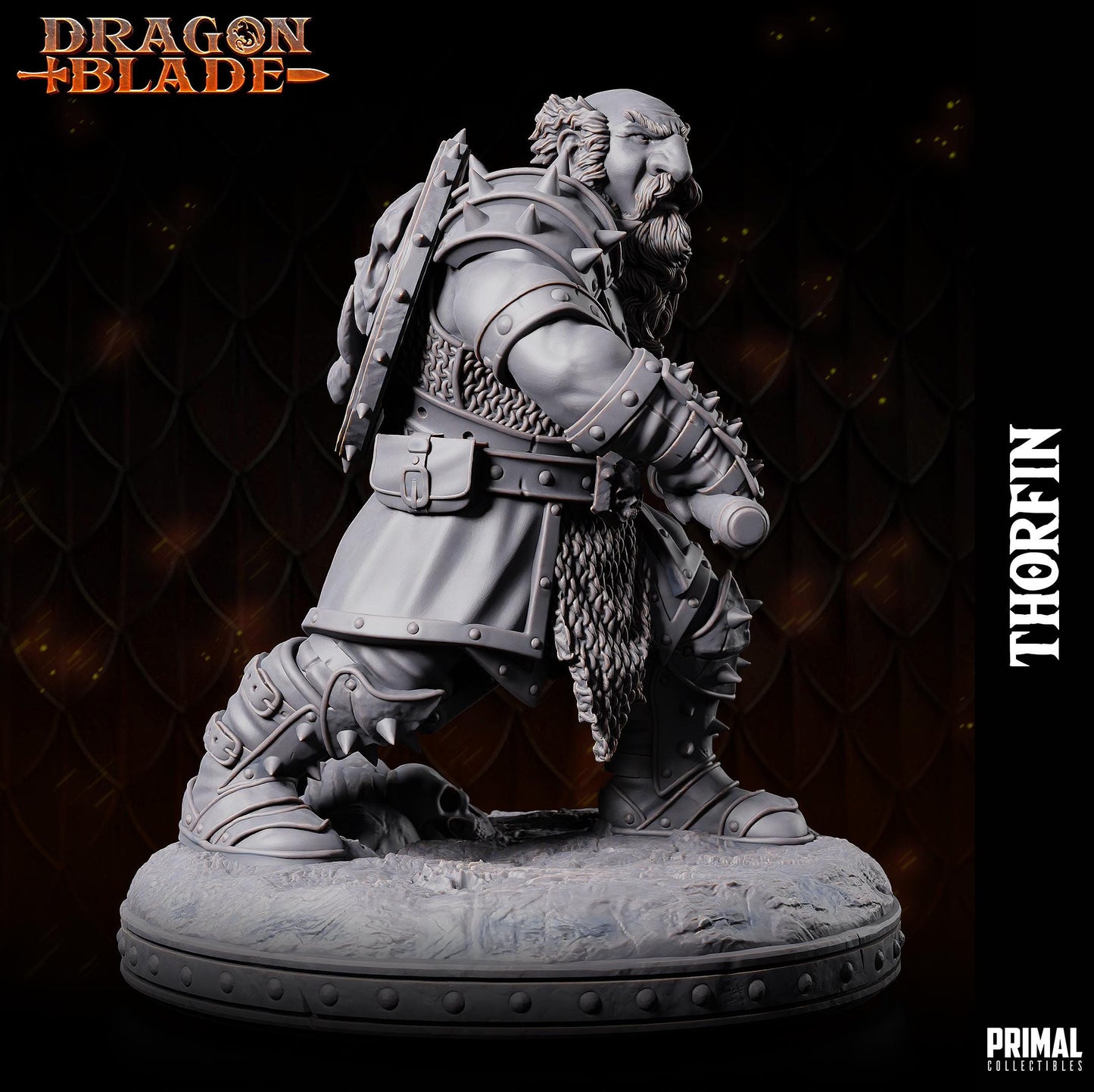 Evil Dwarf Thorfin Hammer | Tabletop Scale | TTRPG D&D Miniature | Primal Collectibles