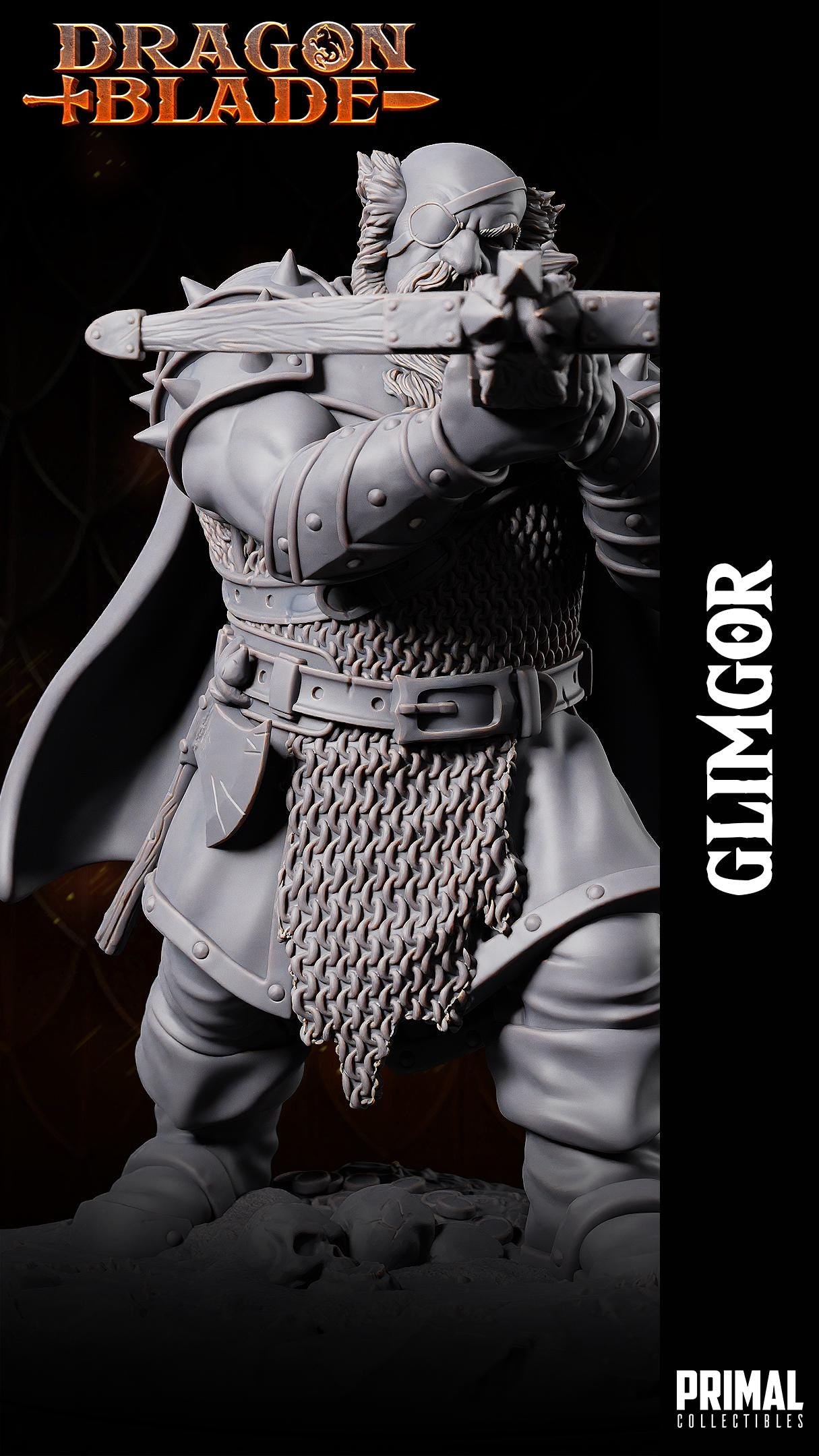 Evil Dwarf Glimgor Crossbow | Tabletop Scale | TTRPG D&D Miniature | Primal Collectibles