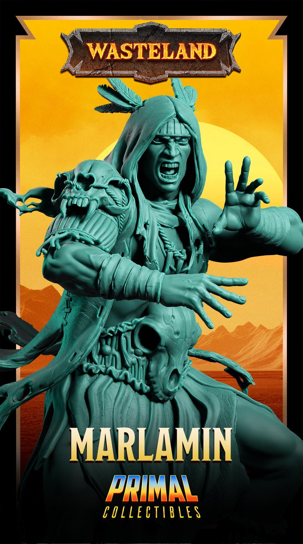 Cleric Marlamin | Wasteland | Tabletop Scale | TTRPG D&D Miniature | Primal Collectibles