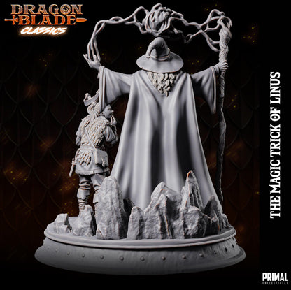 Dragonblade Classics, The Magic Trick Of Linus | Display Scale | TTRPG D&D Miniature | Primal Collectibles