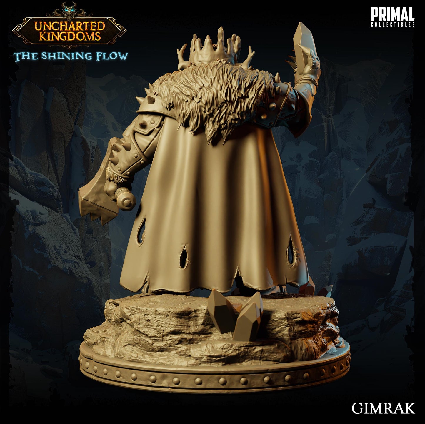 Dwarf King Gimrak | Tabletop Scale | TTRPG D&D Miniature | Primal Collectibles