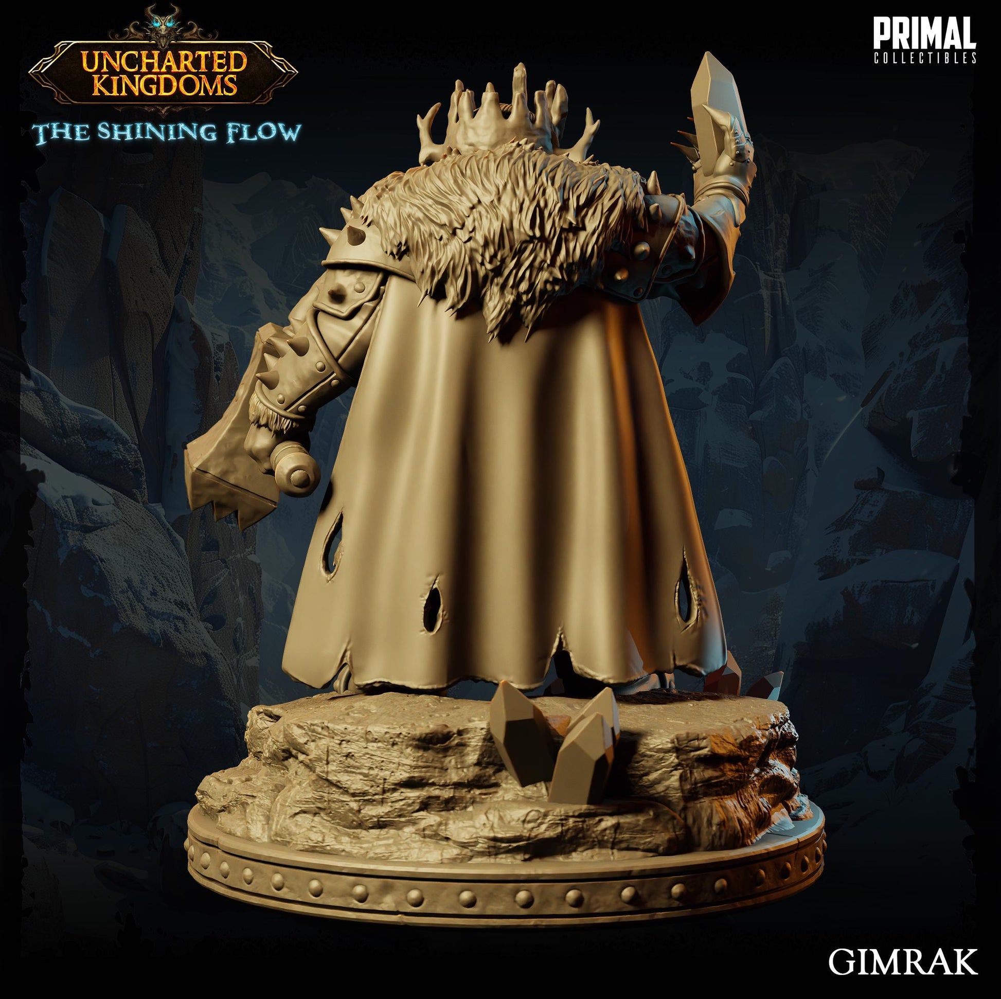Dwarf King Gimrak | Tabletop Scale | TTRPG D&D Miniature | Primal Collectibles