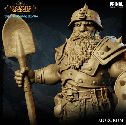 Dwarf Miner Murgrum | Uncharted Kingdoms | TTRPG D&D Miniature | Primal Collectibles