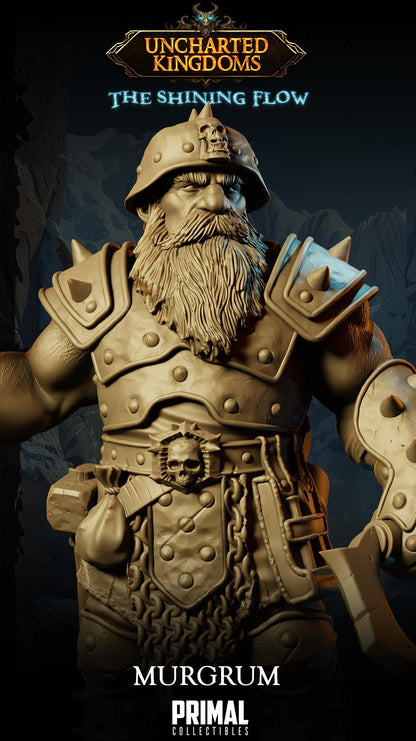 Dwarf Miner Murgrum | Uncharted Kingdoms | TTRPG D&D Miniature | Primal Collectibles