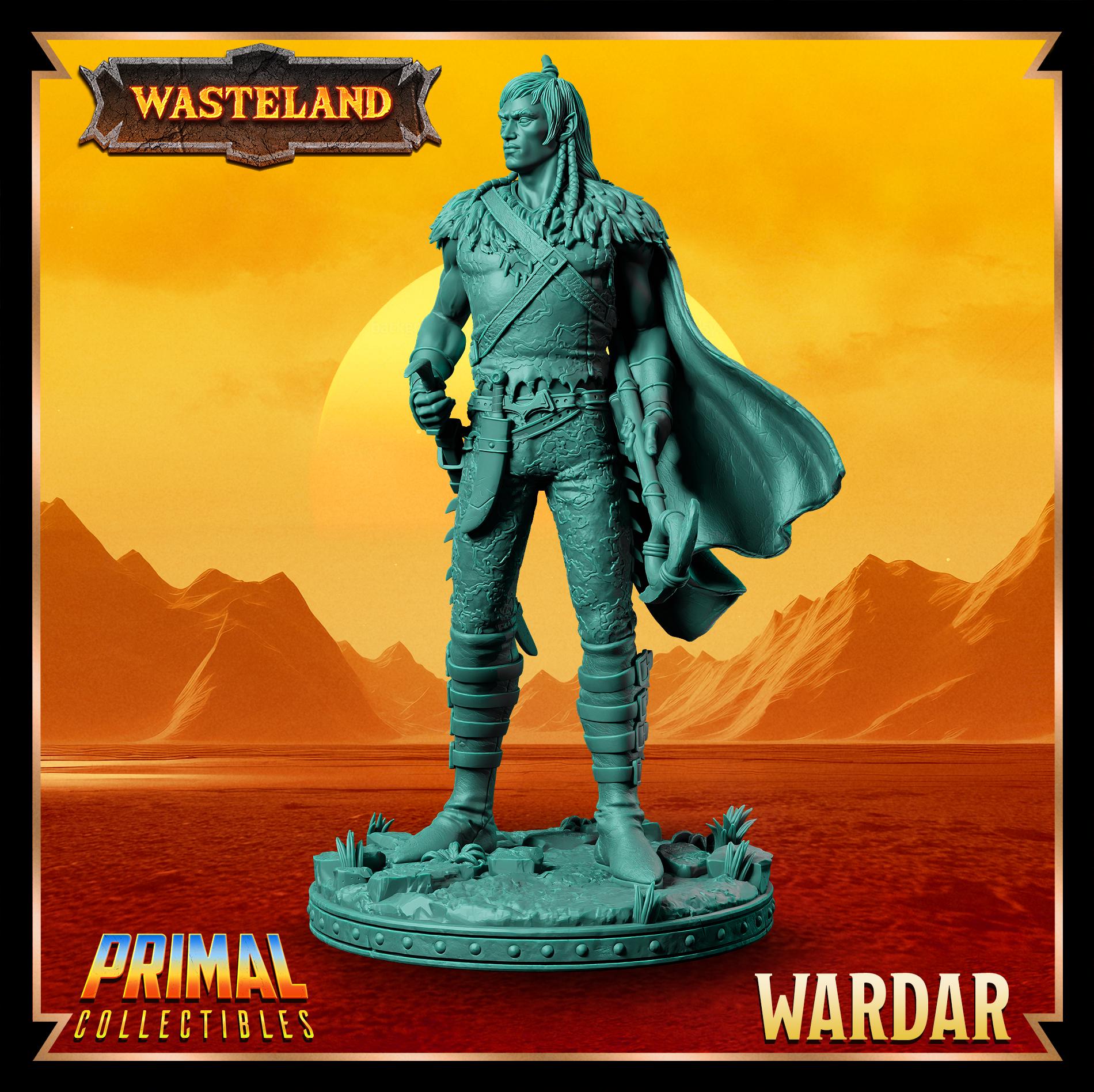 Elf Wardar | Wasteland | Tabletop Scale | TTRPG D&D Miniature | Primal Collectibles