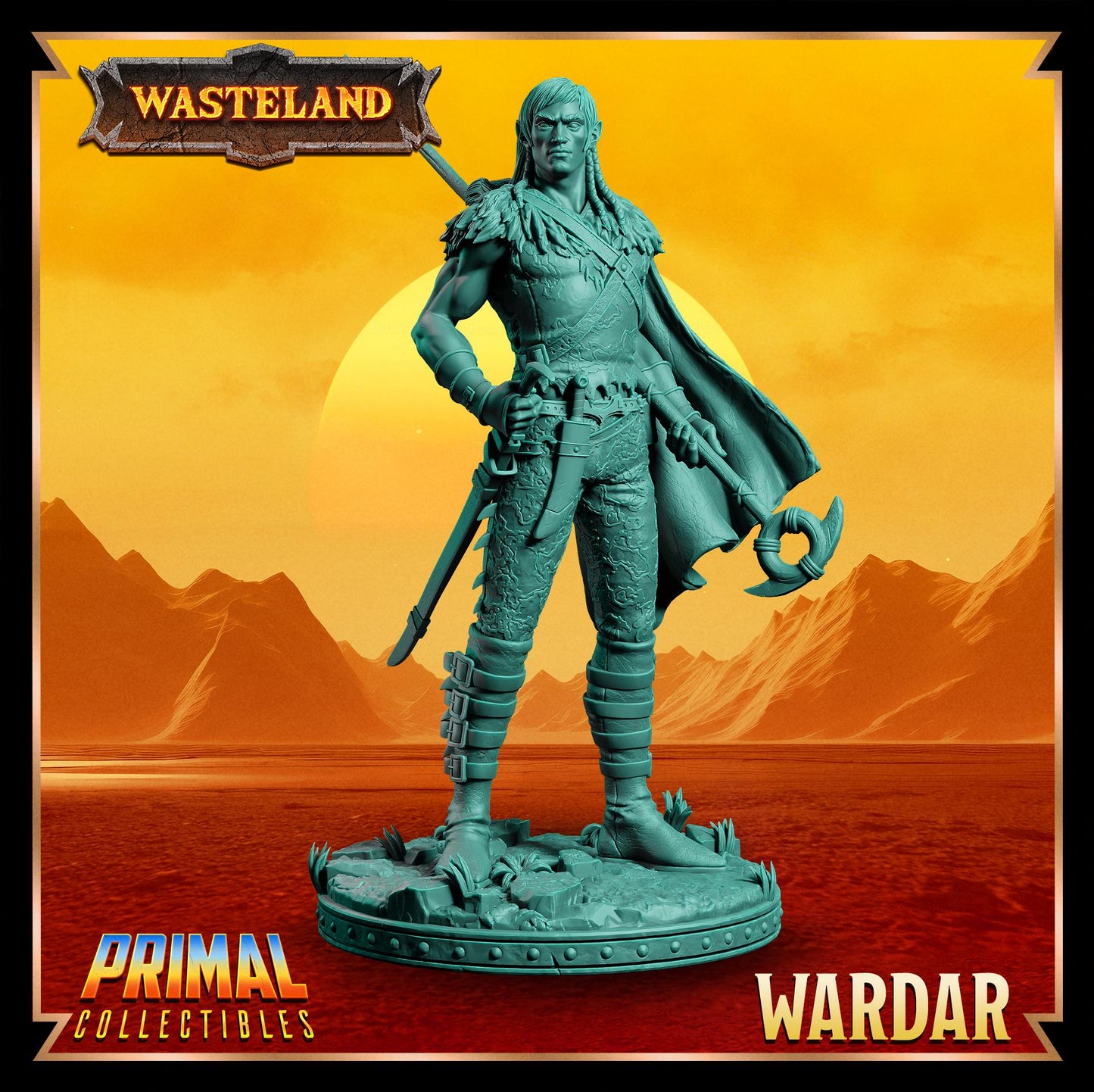 Elf Wardar | Wasteland | Tabletop Scale | TTRPG D&D Miniature | Primal Collectibles