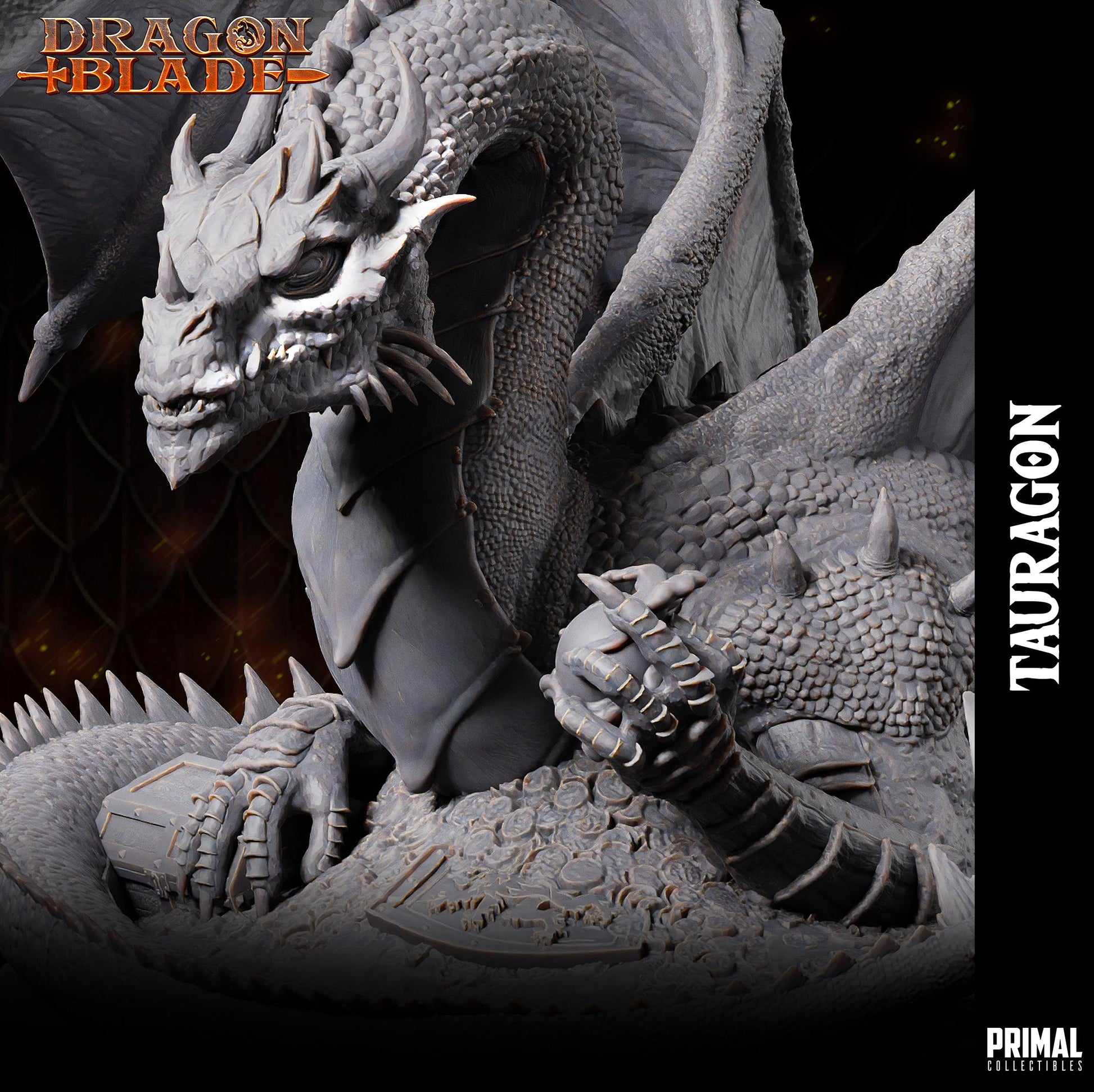 Green Dragon Tauragon | Tabletop Scale | TTRPG D&D Miniature | Primal Collectibles