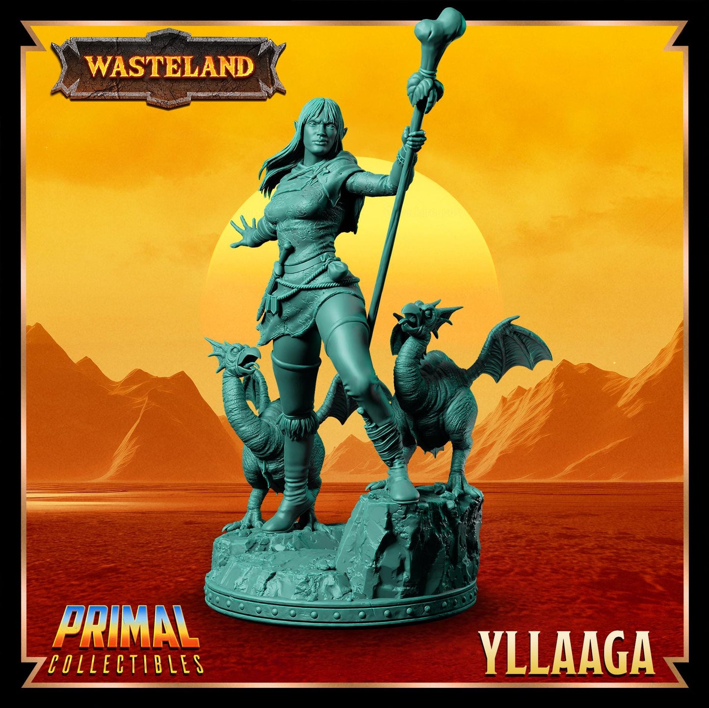 Half Elf Yllaaga | Wasteland | Tabletop Scale | TTRPG D&D Miniature | Primal Collectibles