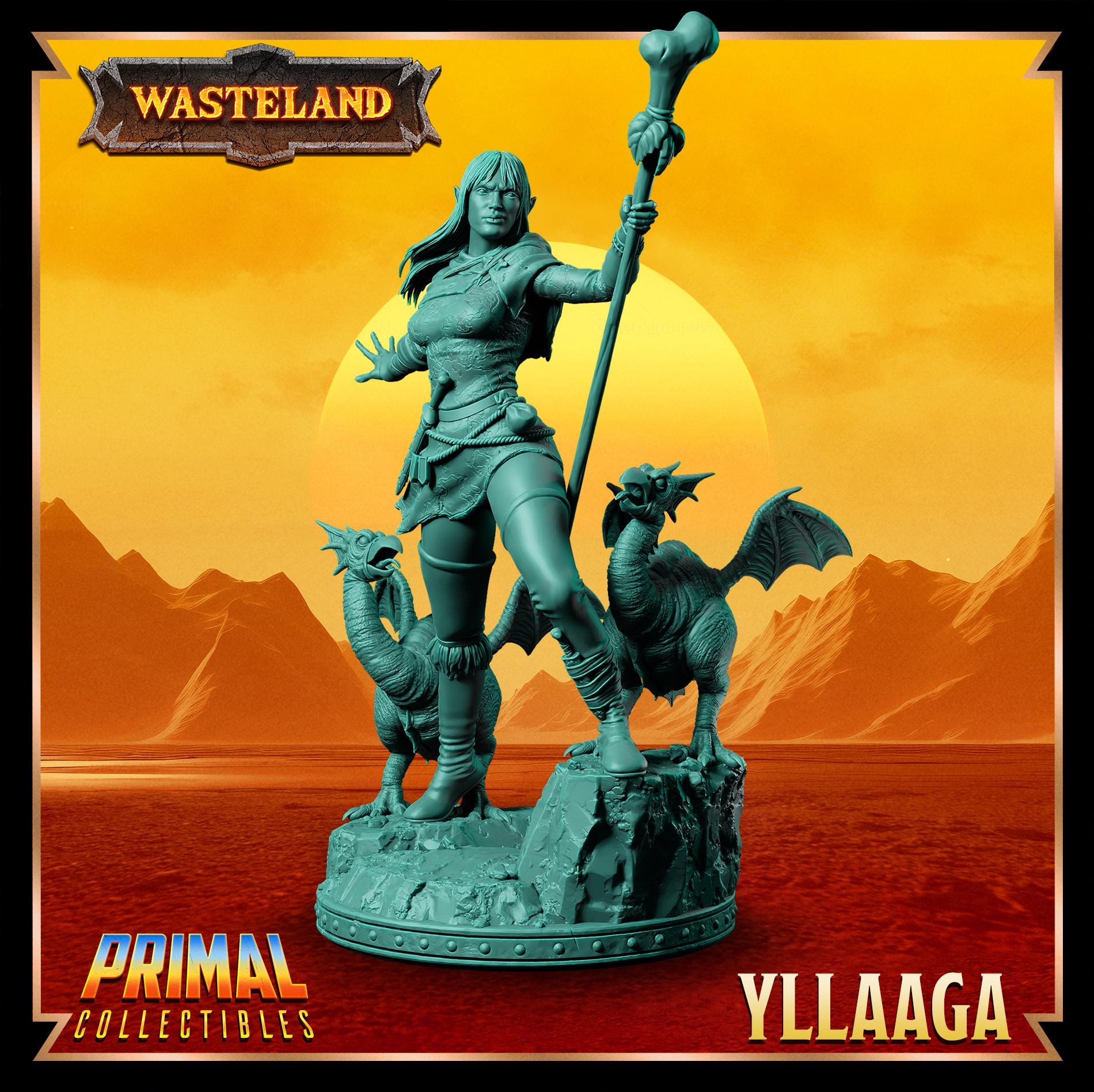 Half Elf Yllaaga | Wasteland | Tabletop Scale | TTRPG D&D Miniature | Primal Collectibles