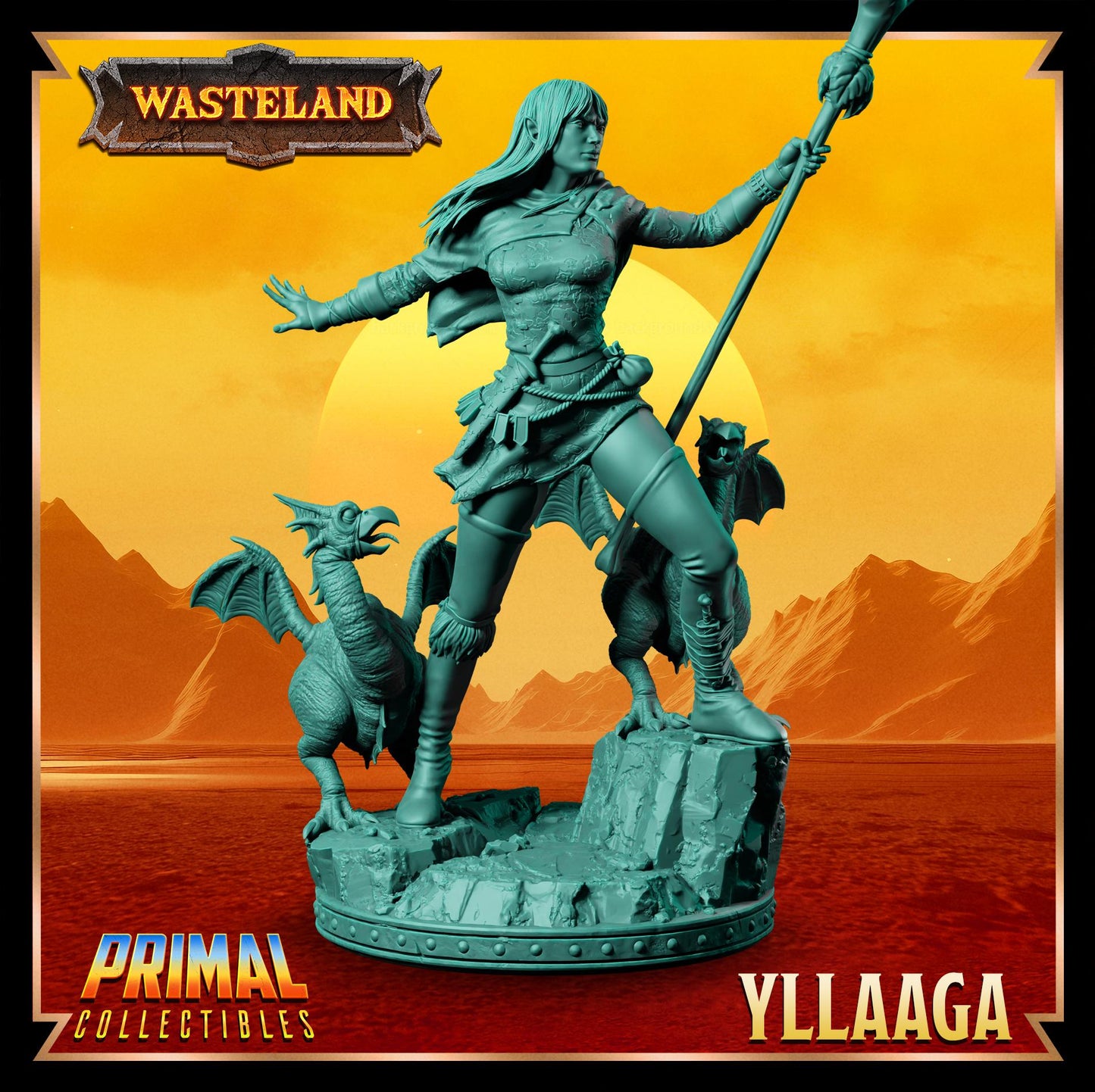 Half Elf Yllaaga | Wasteland | Tabletop Scale | TTRPG D&D Miniature | Primal Collectibles