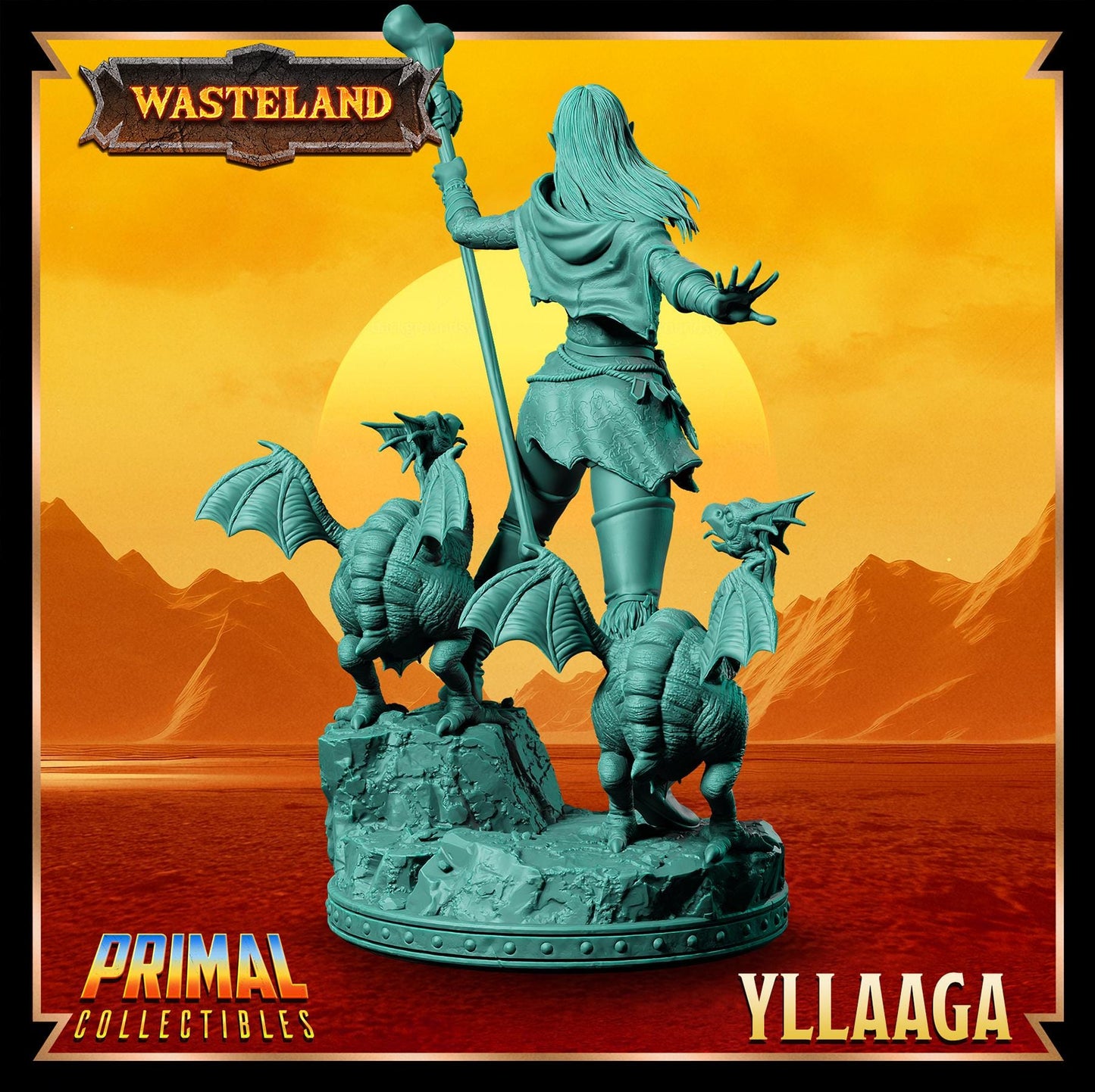 Half Elf Yllaaga | Wasteland | Tabletop Scale | TTRPG D&D Miniature | Primal Collectibles