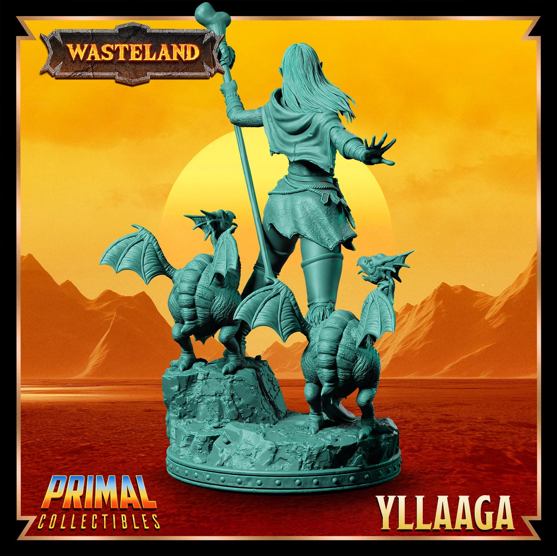 Half Elf Yllaaga | Wasteland | Tabletop Scale | TTRPG D&D Miniature | Primal Collectibles