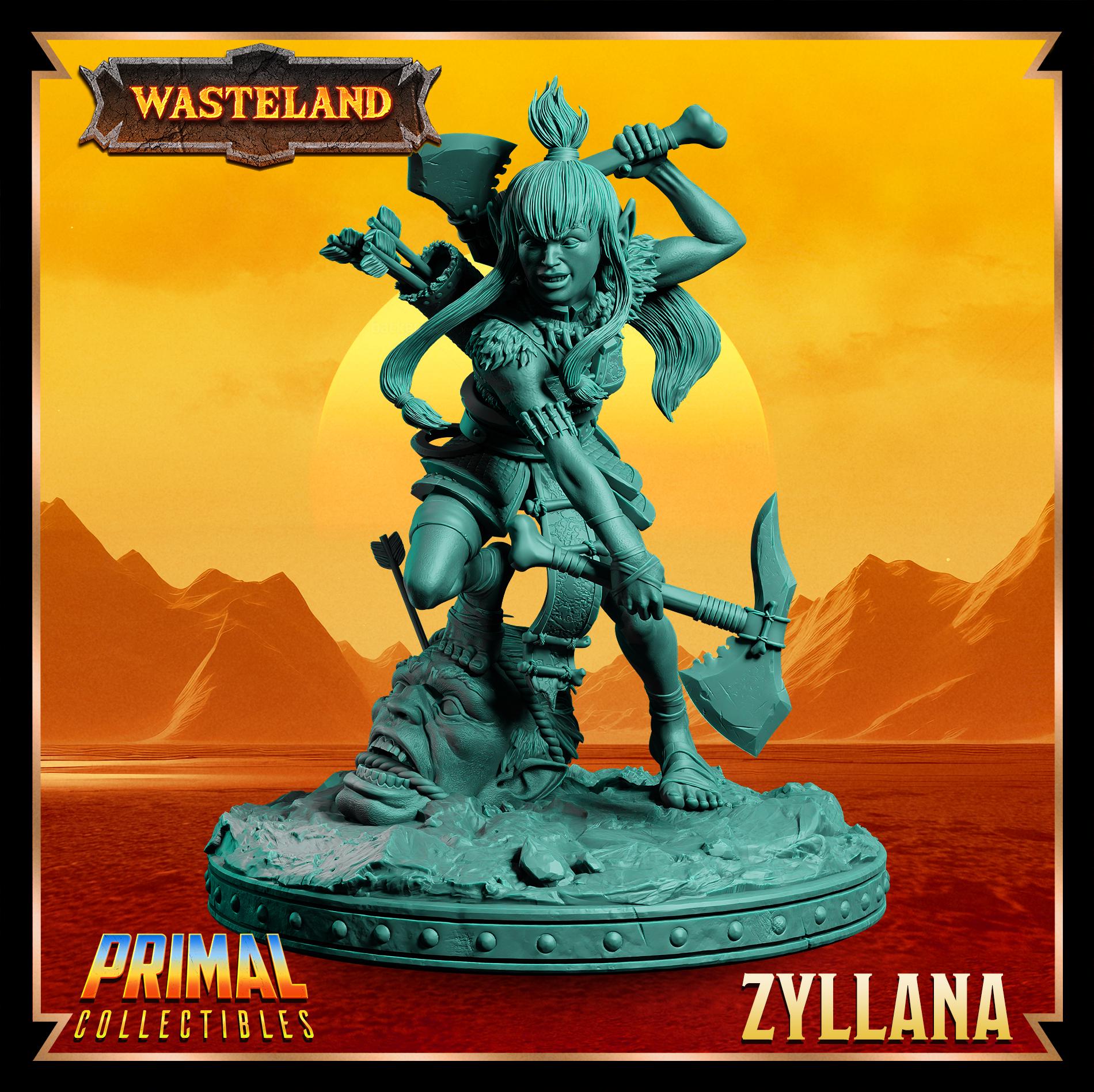 Halfling Zyllana | Wasteland | Tabletop Scale | TTRPG D&D Miniature | Primal Collectibles