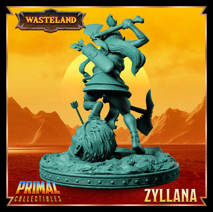 Halfling Zyllana | Wasteland | Tabletop Scale | TTRPG D&D Miniature | Primal Collectibles