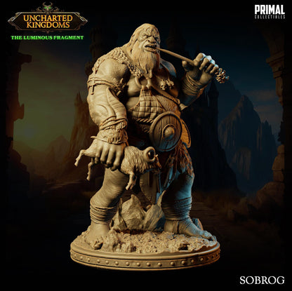 Hill Giant Sobrog | Uncharted Kingdoms | TTRPG D&D Miniature | Primal Collectibles