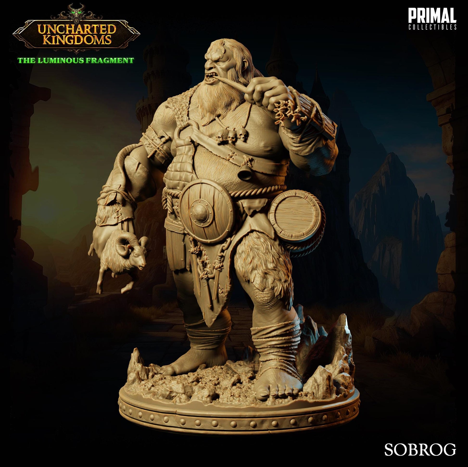 Hill Giant Sobrog | Tabletop Scale | TTRPG D&D Miniature | Primal Collectibles