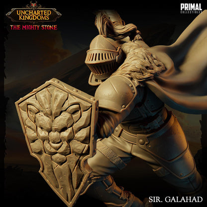 Knight Sir Galahad | Uncharted Kingdoms | TTRPG D&D Miniature | Primal Collectibles
