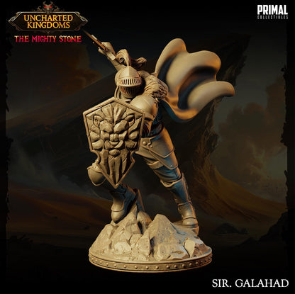 Knight Sir Galahad | Uncharted Kingdoms | TTRPG D&D Miniature | Primal Collectibles