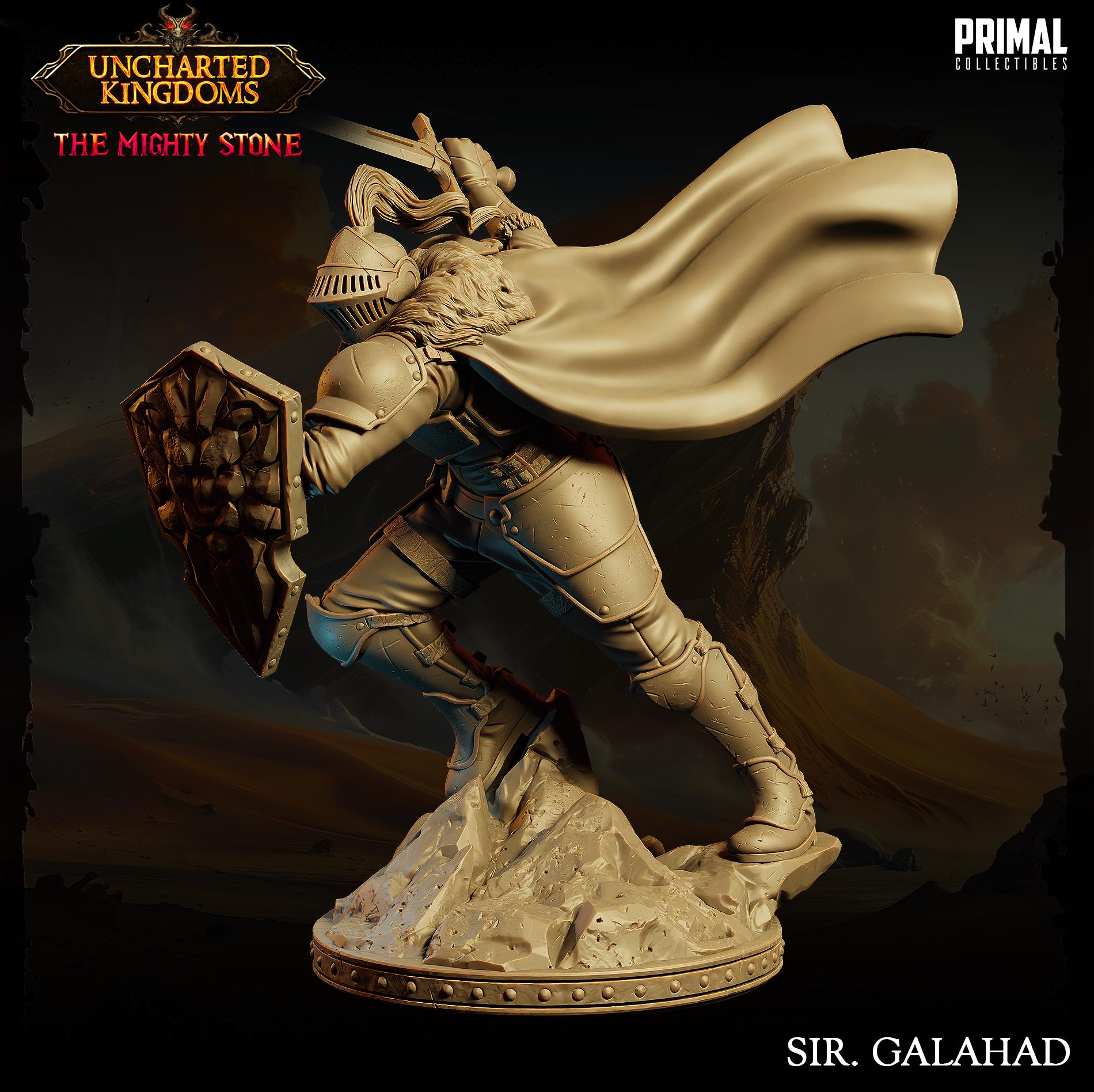 Knight Sir Galahad | Tabletop Scale | TTRPG D&D Miniature | Primal Collectibles