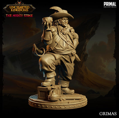 Moneylender Grimas | Uncharted Kingdoms | TTRPG D&D Miniature | Primal Collectibles