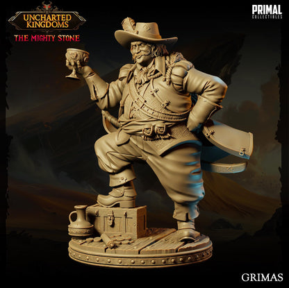 Moneylender Grimas | Uncharted Kingdoms | TTRPG D&D Miniature | Primal Collectibles