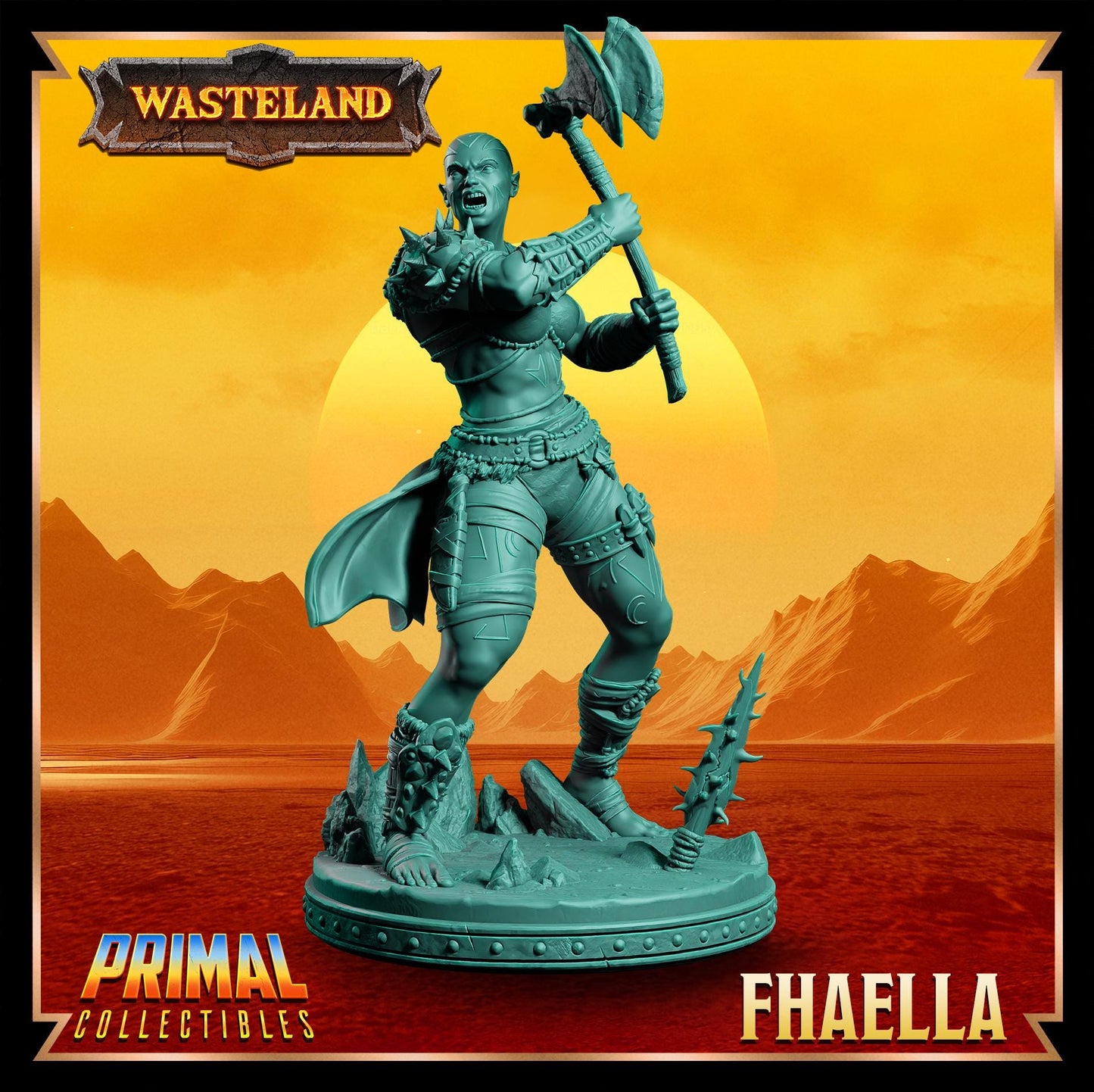 Mul Wild Fhaella | Wasteland | Tabletop Scale | TTRPG D&D Miniature | Primal Collectibles