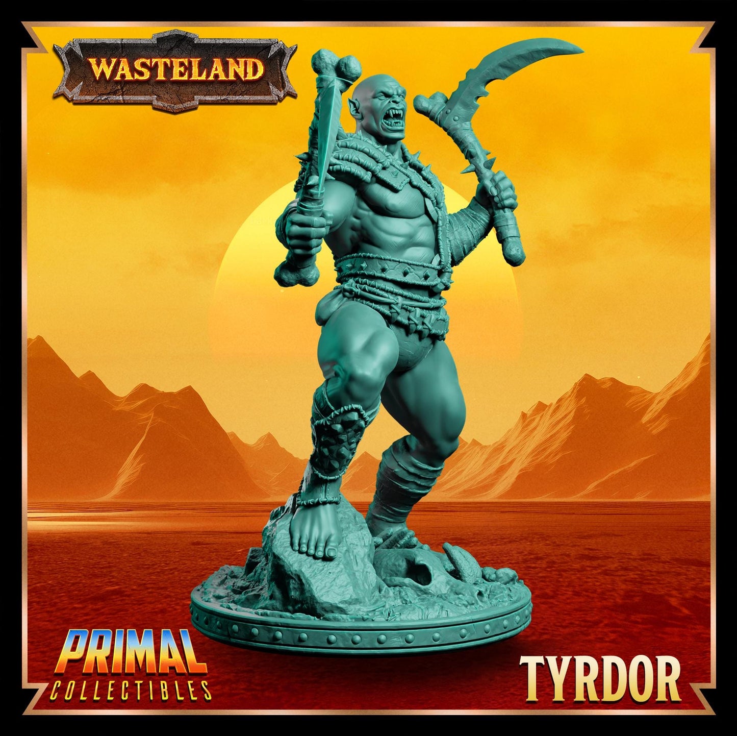 Mul Wild Tyrdor | Wasteland | Tabletop Scale | TTRPG D&D Miniature | Primal Collectibles