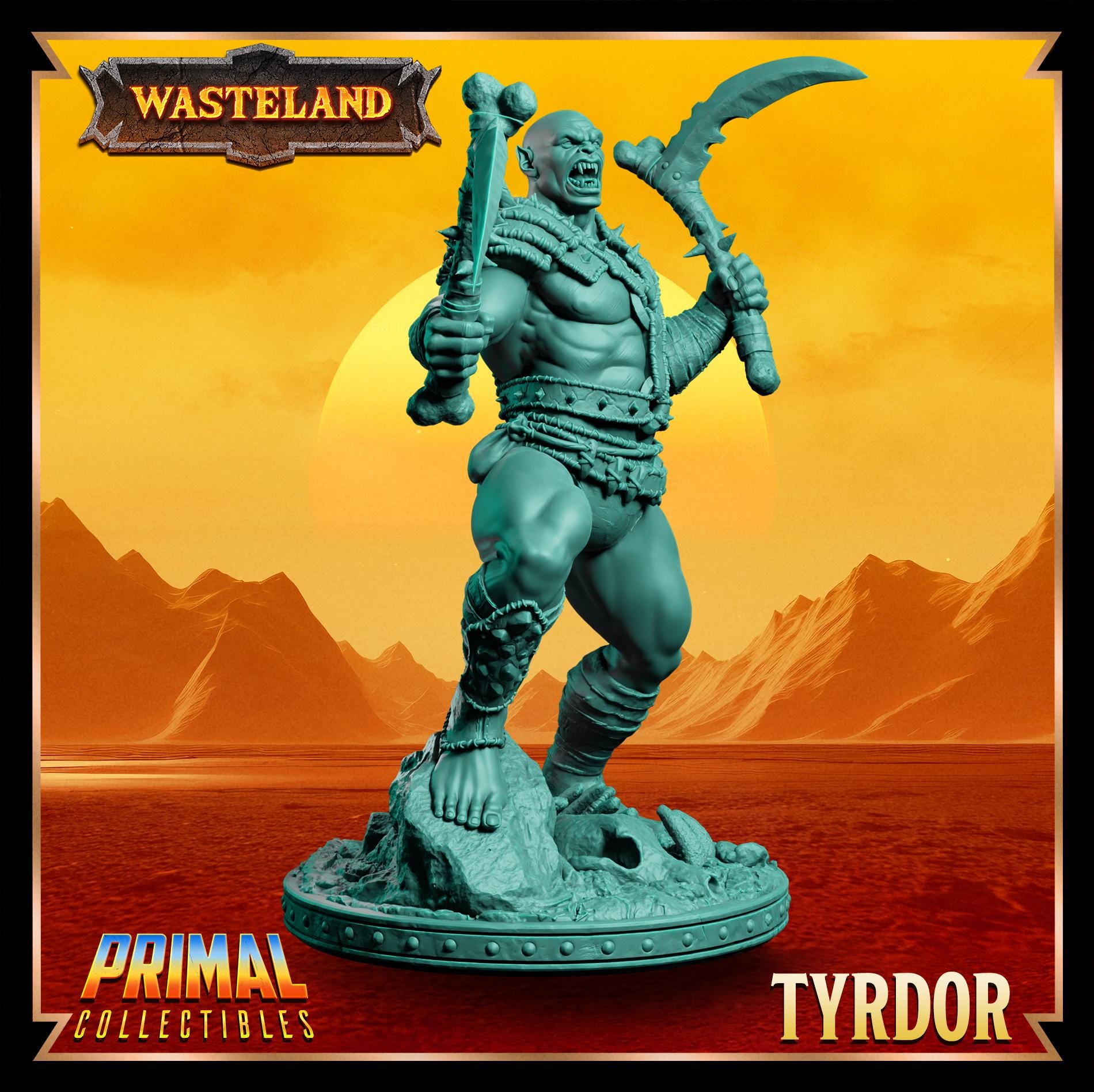 Mul Wild Tyrdor | Wasteland | Tabletop Scale | TTRPG D&D Miniature | Primal Collectibles