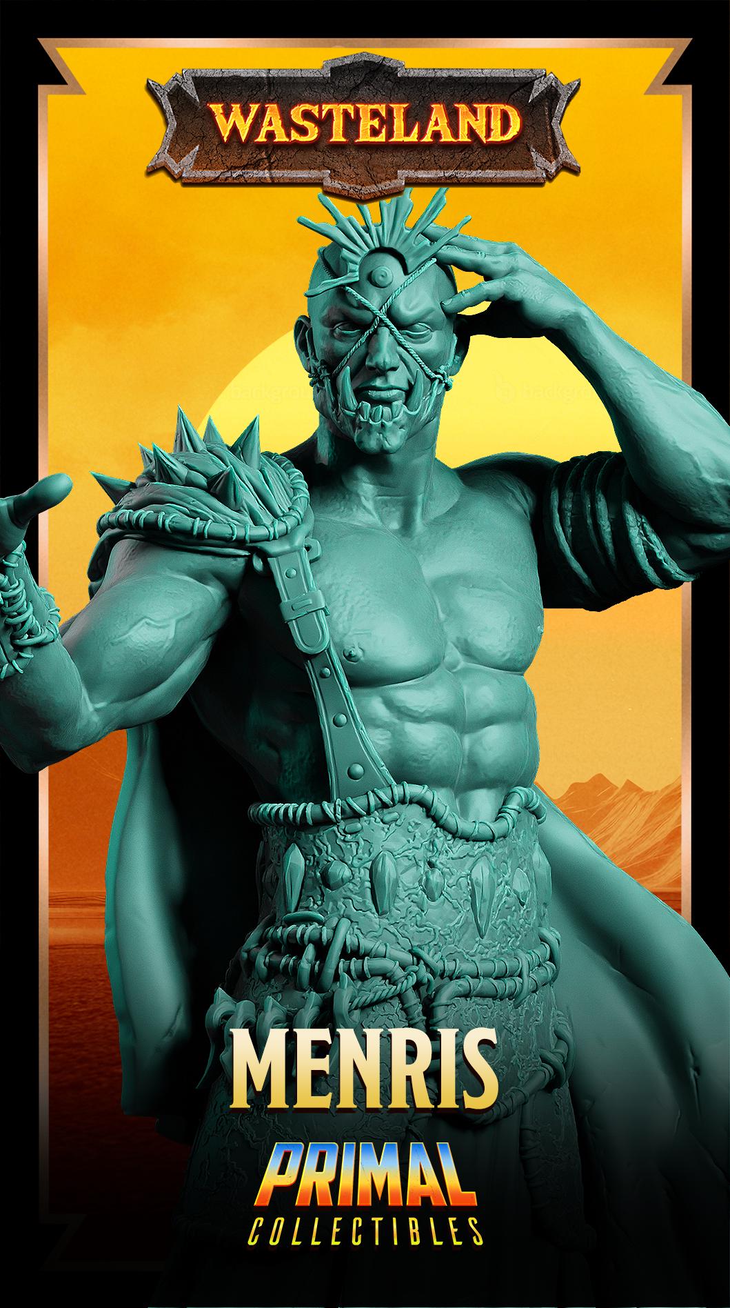 Psionicist Menris | Wasteland | Tabletop Scale | TTRPG D&D Miniature | Primal Collectibles