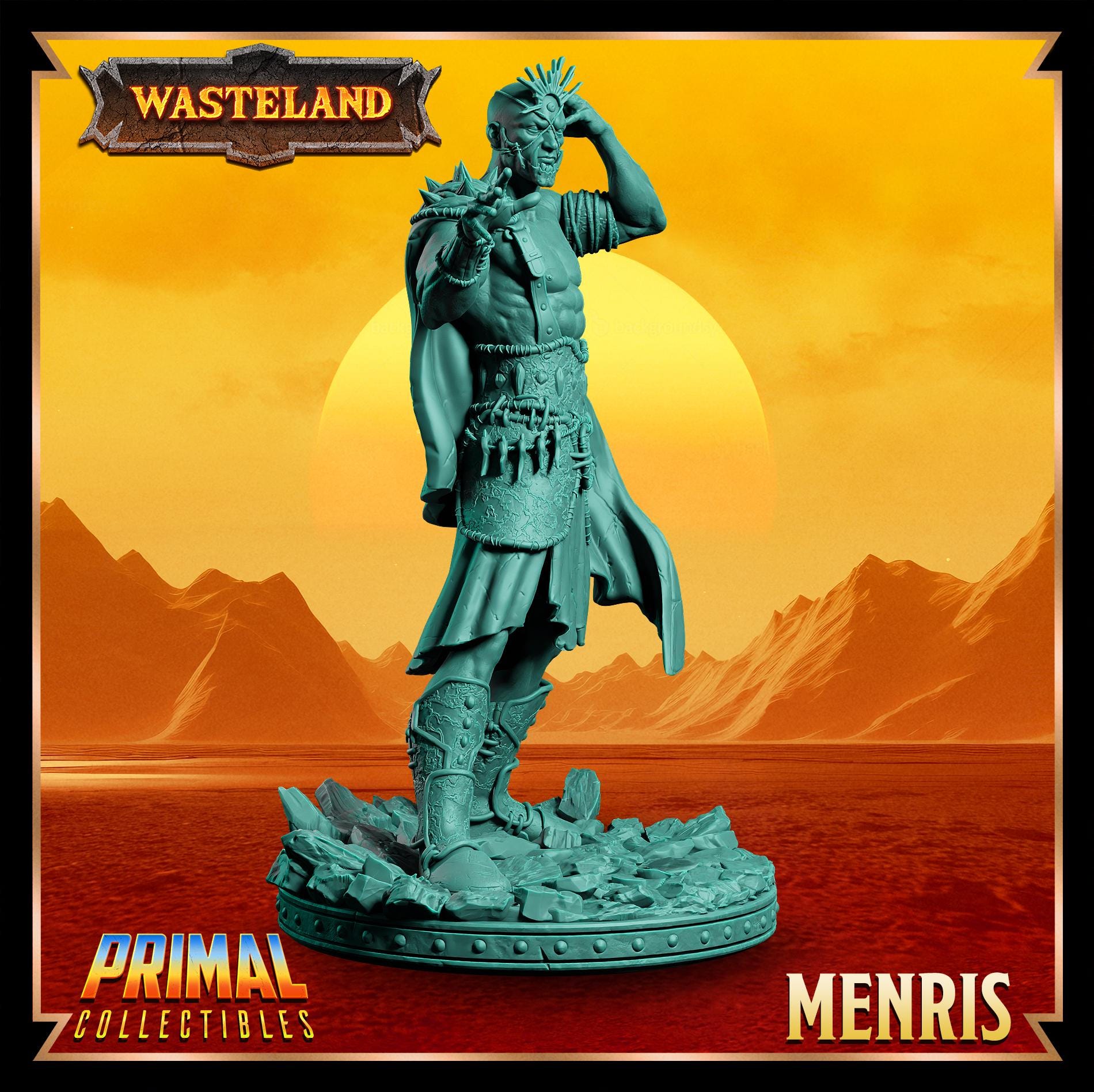 Psionicist Menris | Wasteland | Tabletop Scale | TTRPG D&D Miniature | Primal Collectibles