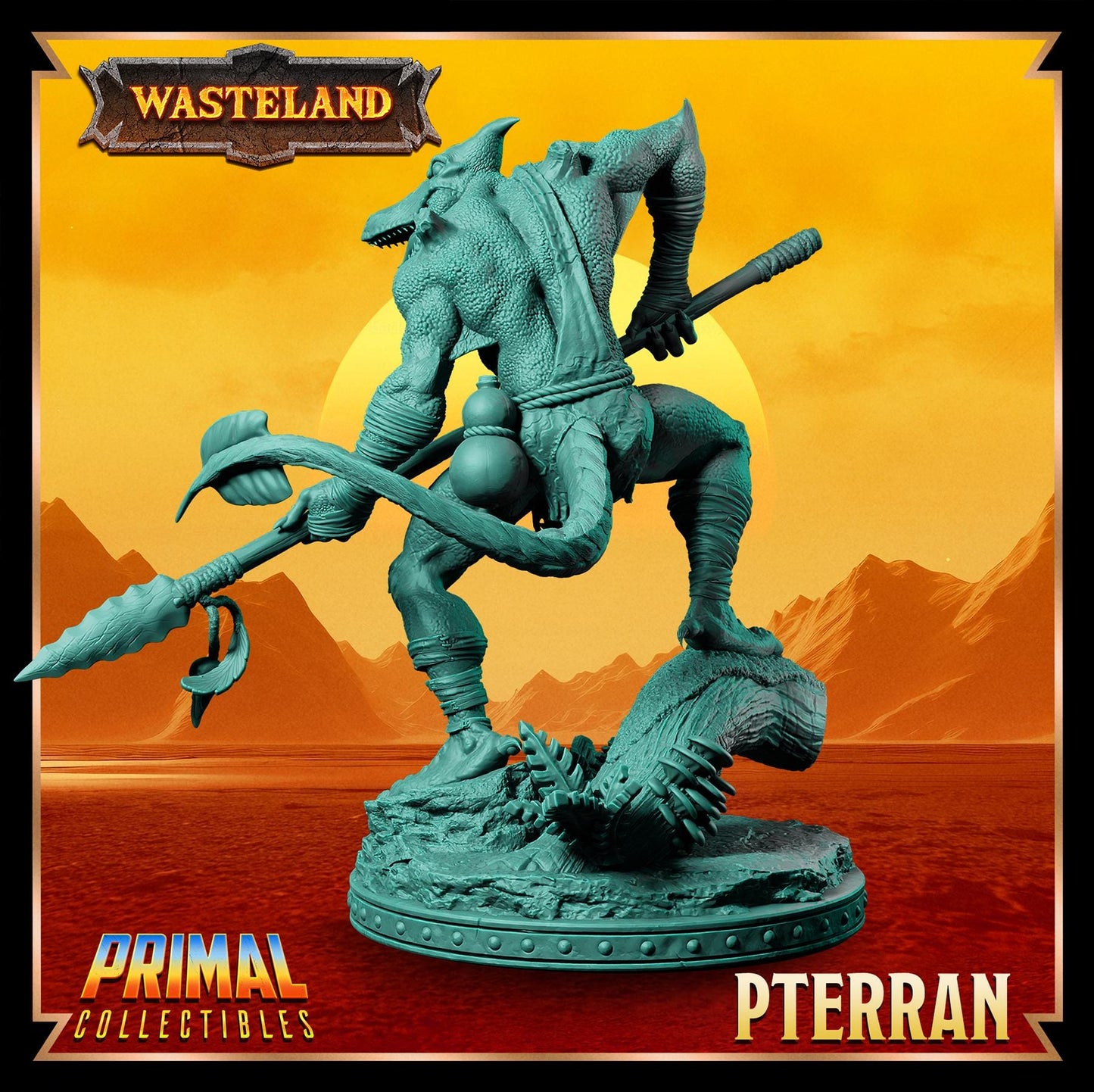 Pterran | Wasteland | Tabletop Scale | TTRPG D&D Miniature | Primal Collectibles