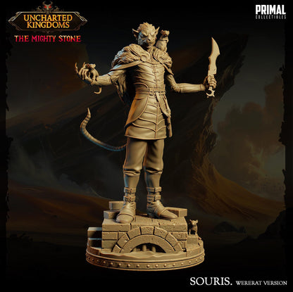 Ratman Wererat Souris | Uncharted Kingdoms | TTRPG D&D Miniature | Primal Collectibles