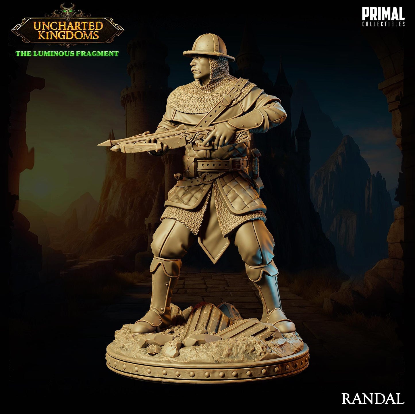 Soldier Crossbow Randal | Tabletop Scale | TTRPG D&D Miniature | Primal Collectibles