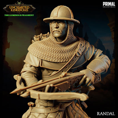 Soldier Crossbow Randal | Uncharted Kingdoms | TTRPG D&D Miniature | Primal Collectibles
