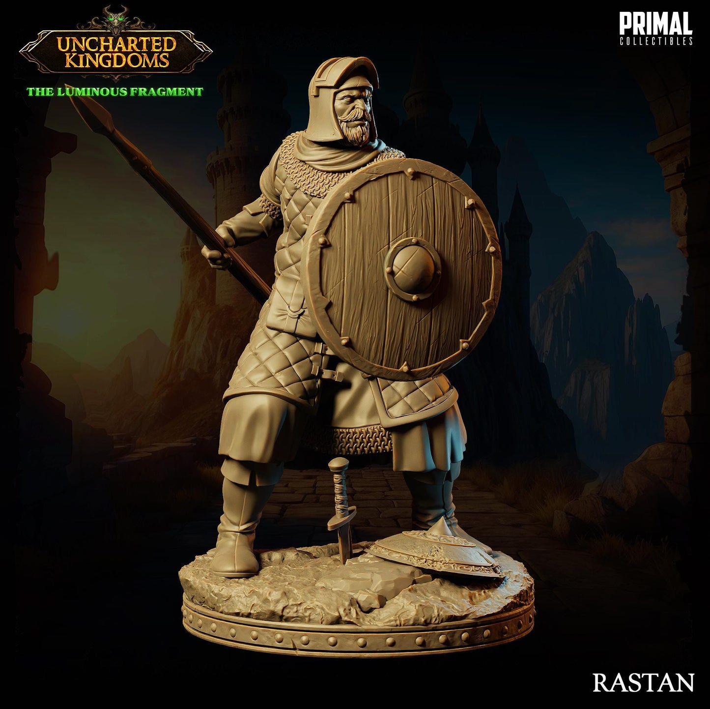 Soldier Lance Rastan | Tabletop Scale | TTRPG D&D Miniature | Primal Collectibles