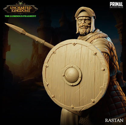 Soldier Lance Rastan | Uncharted Kingdoms | TTRPG D&D Miniature | Primal Collectibles