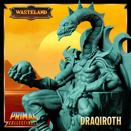 Sorcerer King Draqiroth | Wasteland | Tabletop Scale | TTRPG D&D Miniature | Primal Collectibles
