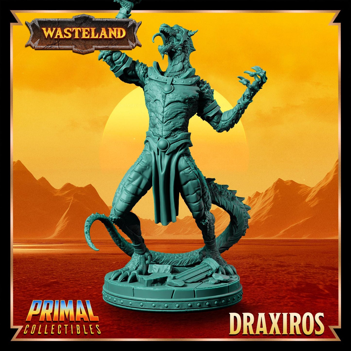 Sorcerer King Draxiros | Wasteland | Tabletop Scale | TTRPG D&D Miniature | Primal Collectibles